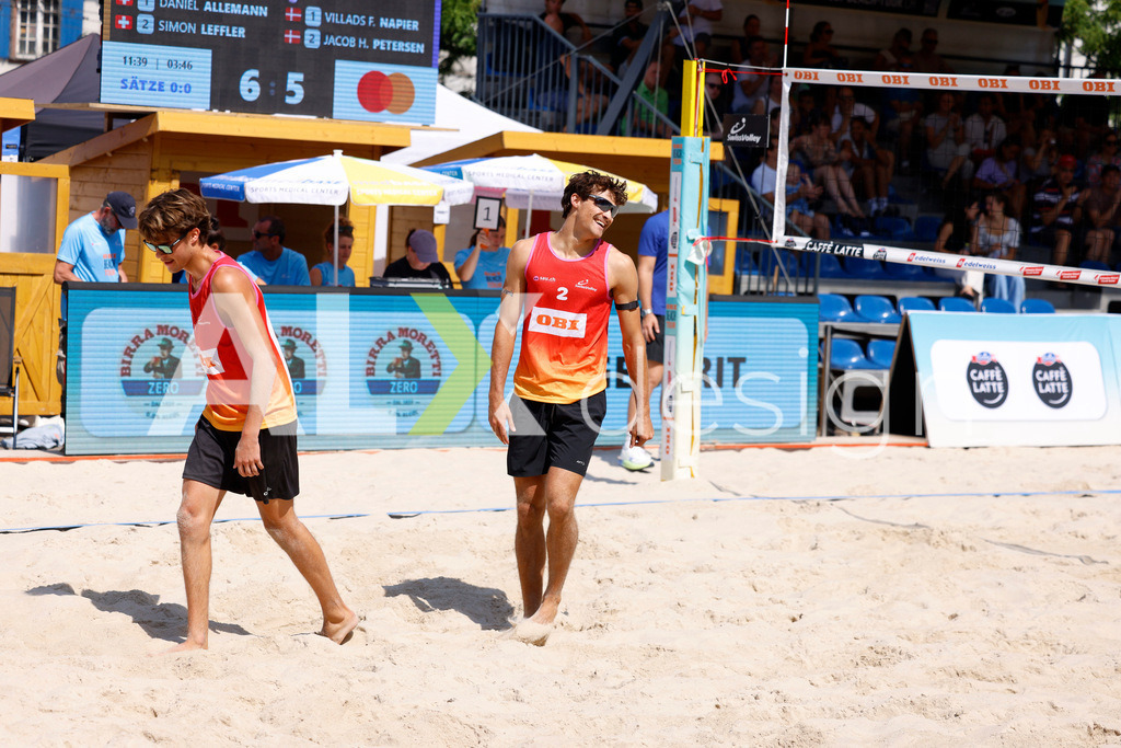 Obi BeachTour 2026 - Basel | BASEL, SWITZERLAND - JULY 18: SIMON LEFFLER (SUI) during the Obi BeachTour 2026 match between ALLEMANN / LEFFLER (SUI) and MASSEREY / SCHNEGG (SUI) at Barfüsserplatz on July 18, 2026 in Basel, Switzerland. - Realisiert mit Pictrs.com