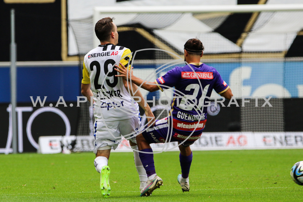 Linzer ASK vs FK Austria Wien | LINZ, AUSTRIA, Raiffeisenarena, 27.08.23 - SOCCER - ADMIRAL Bundesliga, Ground group, LASK Linz vs FK Austria Wien, Image shows: Florian Flecker (LASK).
Photo: SMP/Andreas Willdoner