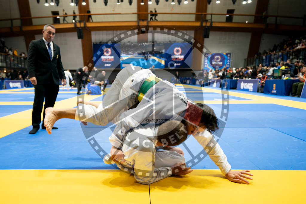 20240124PBB02425 | Fighters compete during the second day of the IBJJF European Championship in Paris, France, on January 24, 2024.