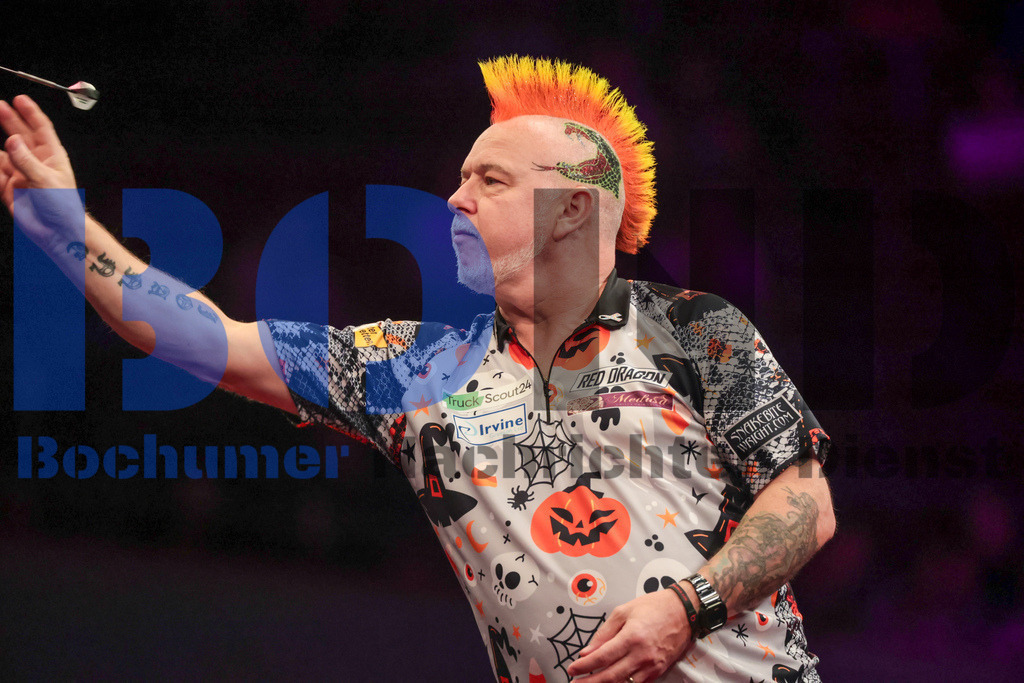  29.10.2023 - 
 | Sebastian Sendlak / Bochumer Nachrichtendienst (BOND) - PDC European Darts Championship: Halbfinale {Persons shown} - Realisiert mit Pictrs.com