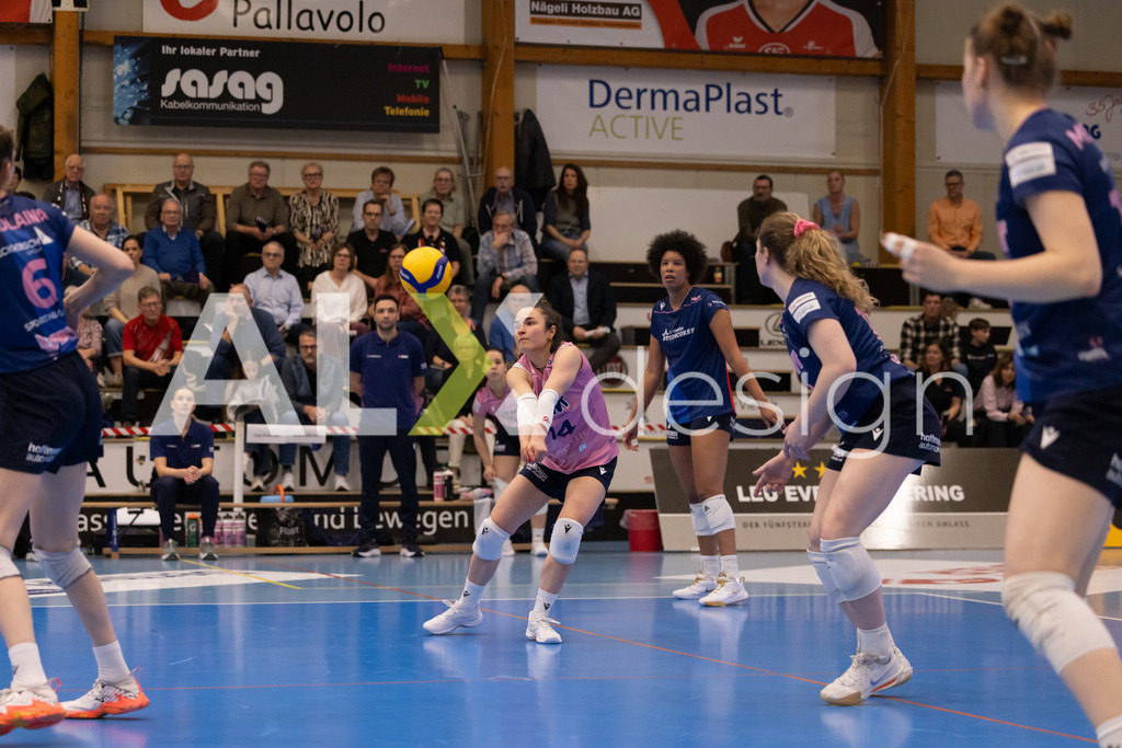 Volleyball I Frauen I Saison 2025-2026 I Volleyball NLA | Women I 1/2 Finals I  VC Kanti Schaffhausen - Sm'Aesch Pfeffingen I 07.03.2026 | 14 Romina Schnyder (CH) (Sm'Aesch Pfeffingen) – Libera - Realisiert mit Pictrs.com
