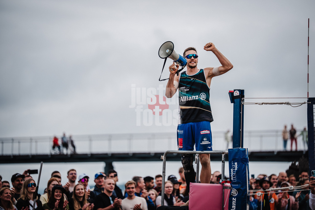 Beachvolleyball | Männer | Deutsche Meisterschaften 2025 Timmendorfer Strand | 05.09.2025 | David Poniewaz nach seinem letzten Spiel seiner Karriere