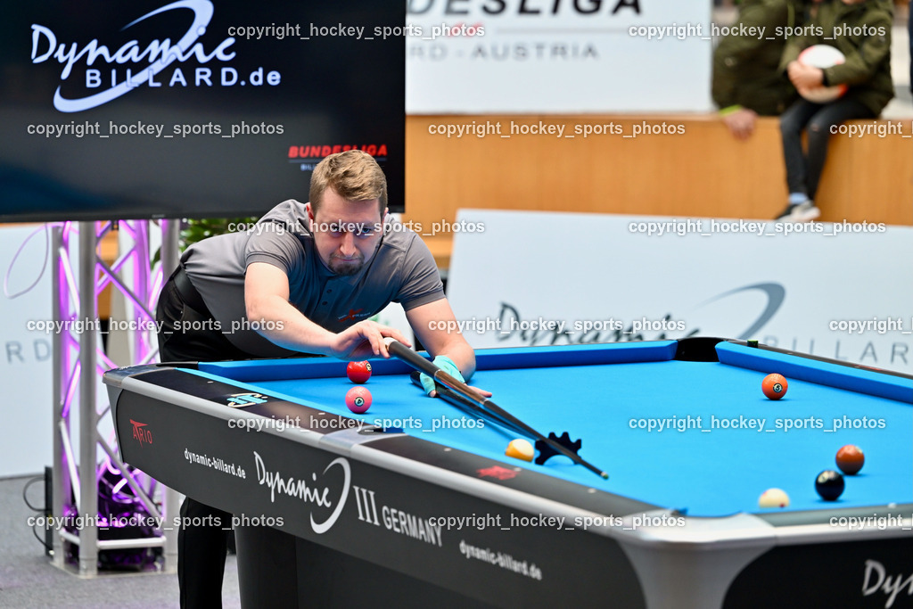 Pool Billard Bundesliga 2025 im ATRIO | Hollenstein Lorenz, Pool Billard Bundesliga 2025 im ATRIO, Pool Billard Bundesliga 2025 im ATRIO am 29.03.2025 in Villach (Atrio), Austria, (Photo by Bernd Stefan)
