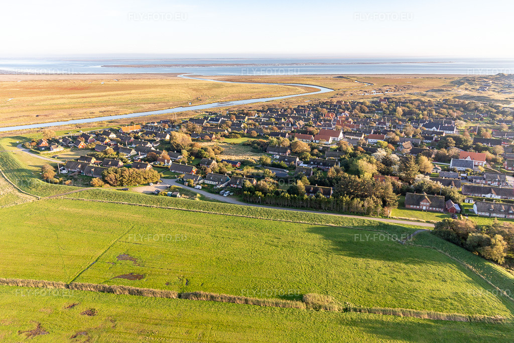 Vue aérienne: Vue de la ville à Fanø dans le département Syddanmark, Danemark. Photo: IMG_118892.jpg prise le 21/09/2019 par Werner Riehm/FLY-FOTO.eu – Résolution de l'original: 5256 x 3504 px