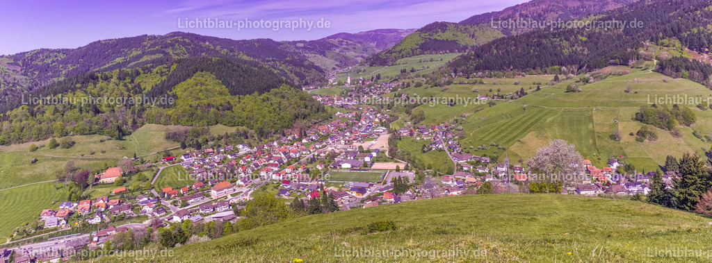 Münstertal im Schwarzwald | Ein Panorama vom Münstertal Fotografiert vom Köpfle aus - Realisiert mit Pictrs.com