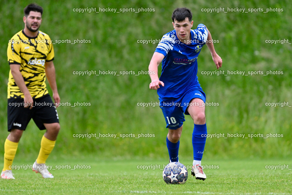 SV Wernberg vs. FC Faakersee | #31 Arnel Mulahalilovic FC Faakersee, #10 Dominik Popovic SV Wernberg, SV Wernberg vs. FC Faakersee, SV Wernberg vs. FC Faakersee am 01.06.2024 in Wernberg (Sportplatz Wernberg), Austria, (Photo by Bernd Stefan)