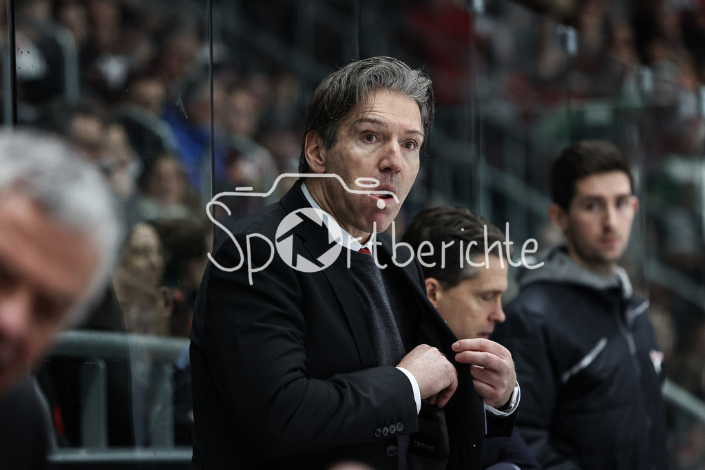 Augsburger Panther - Kölner Haie | Haie Trainer Uwe KRUPP Trainer KEC in Aktion