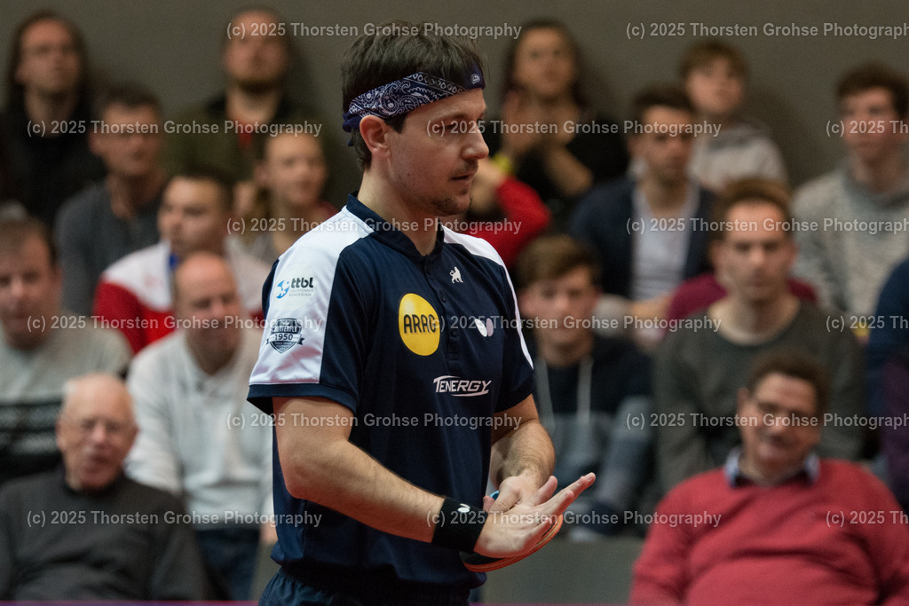 TTBL TTC Fulda-Maberzell vs. Borussia Duesseldorf | Timo BOLL (Borussia Duesseldorfl); TTBL TTC Fulda-Maberzell vs. Borussia Duesseldorf, Tischtennis-Bundesliga - 12. Spieltag am 21.01.2018 in der Hubtex Arena in Fulda, (Deutschland) - Realisiert mit Pictrs.com