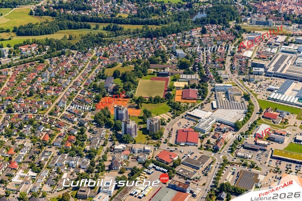 Luftaufnahme von  Wangen im Allgäu - Die Luftaufnahme wurde 2025 vom UL-Flugzeug heraus erstellt ( keine Drohne ) - Hochauflösende Luftaufnahme - für professionelle Ausdrucke geeignet. Die Geschenkidee !Mit Lizenz und Bildrechte bestellbar