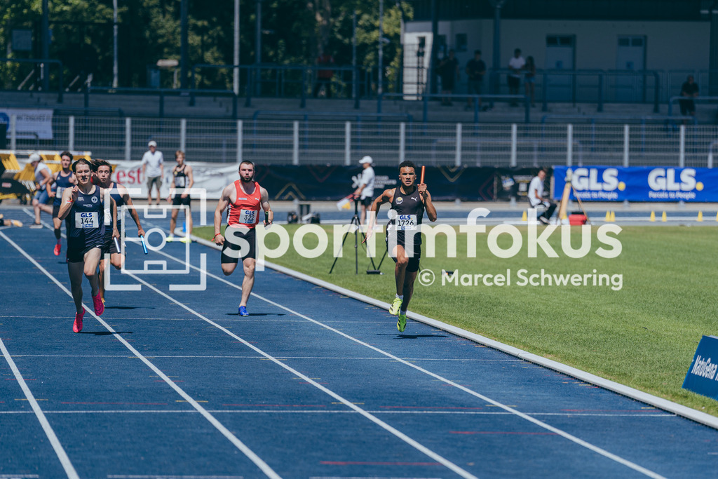 Deutsche Meisterschaften U20 / U16 2026 | Henri Nelson Massing, LAZ Ludwigsburg, 1726, 4x100-Meter-Staffel, Deutsche Meisterschaften der U20 &amp; U16 2026, Lohrheidestadion Bochum-Wattenscheid, 10.07.2026. Foto: Marcel Schwering / sportimfokus - Realisiert mit Pictrs.com