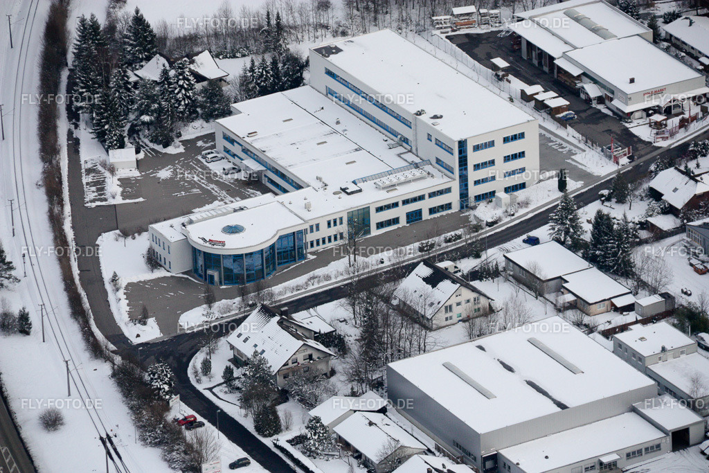 Ittersbach, Industriegebiet | Luftbild: Ittersbach, Industriegebiet im Ortsteil Im Stockmädle in Karlsbad im Bundesland Baden-Württemberg in Deutschland. Foto: IMG_17037.jpg vom 15.02.2009 durch Werner Riehm/FLY-FOTO.de - Realisiert mit Pictrs.com