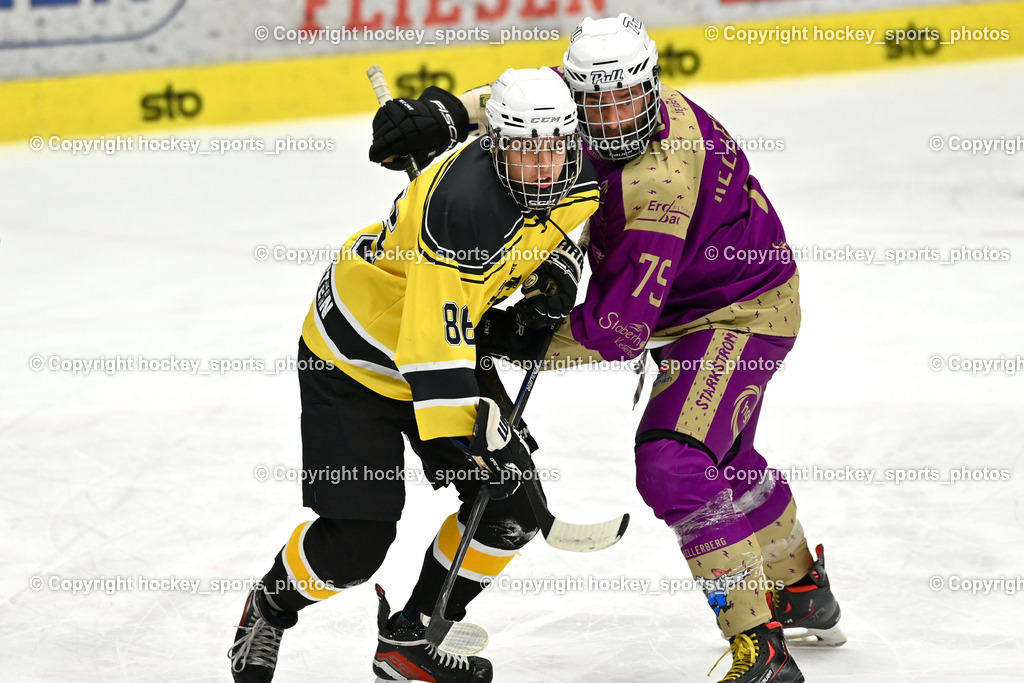 EC Kellerberg vs. EC Arnoldstein | #86 Martl Timo EC Arnoldstein, #79 Spendier Helge EC Kellerberg, EC Kellerberg vs. EC Arnoldstein, EC Kellerberg vs. EC Arnoldstein am 31.01.2025 in Villach (Stadthalle Villach), Austria, (Photo by Bernd Stefan)