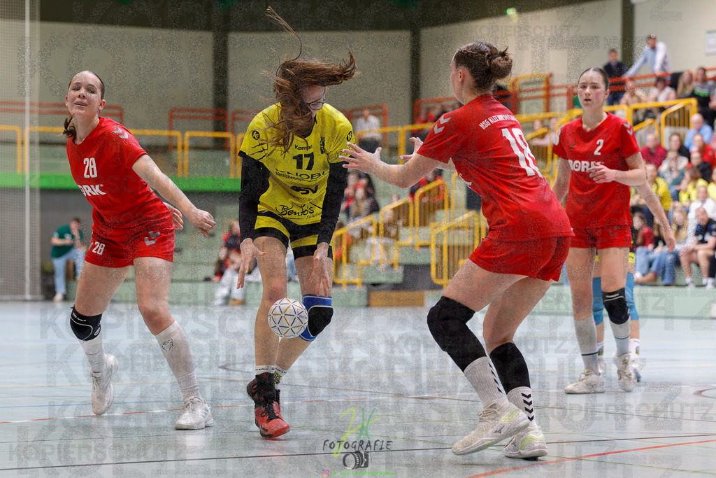 Hessenmeisterschaft wJC - Finale; HSG Kleenheim - HSG Weiterstadt/ Braunsh.Worf. | Hessenmeisterschaft wJC - Finale; HSG Kleenheim - HSG Weiterstadt/ Braunsh.Worf. am 22.03.2025 in Biedenkopf (Sporthalle Lahntalschule)Photo © 2025 - Jörg Heinrich - Realisiert mit Pictrs.com