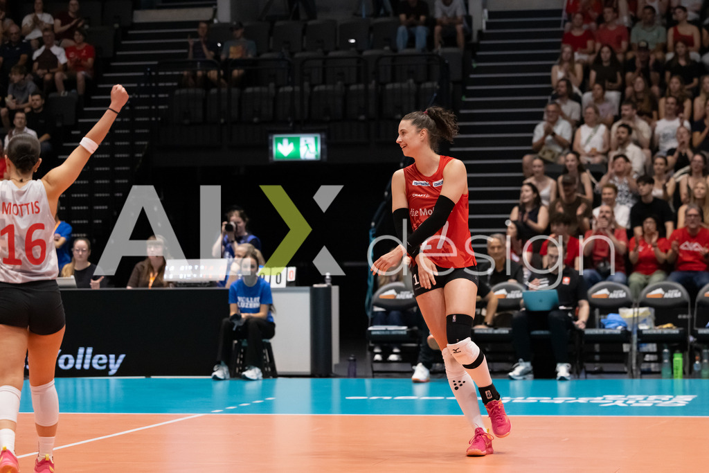 Austria v Switzerland - CEV European League Women | KRIENS, SWITZERLAND - JUNE 14: JULIE LENGWEILER of Switzerland during the CEV European League match between Austria and Switzerland at Pilatus Arena on June 14, 2026 in Kriens, Switzerland. - Realisiert mit Pictrs.com