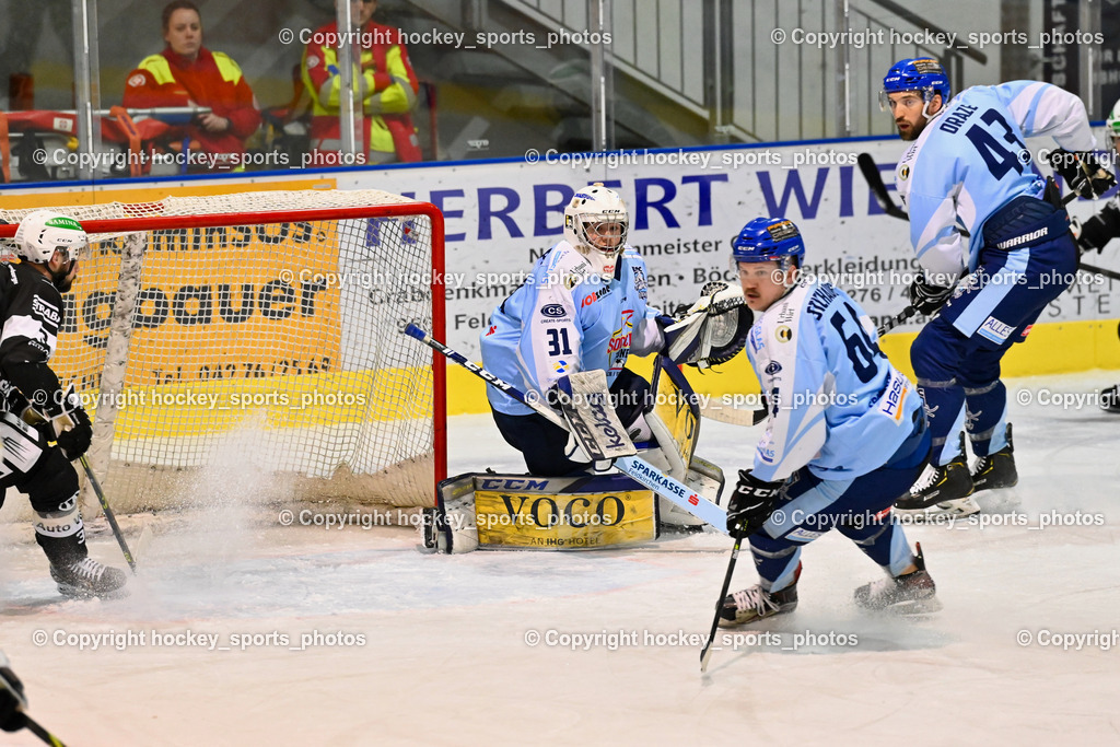 ESC Steindorf vs. SC Hohenems 11.3.2023 | #31 Steiner Paul, #64 Stichauner Fabian, #43 Oraze Martin