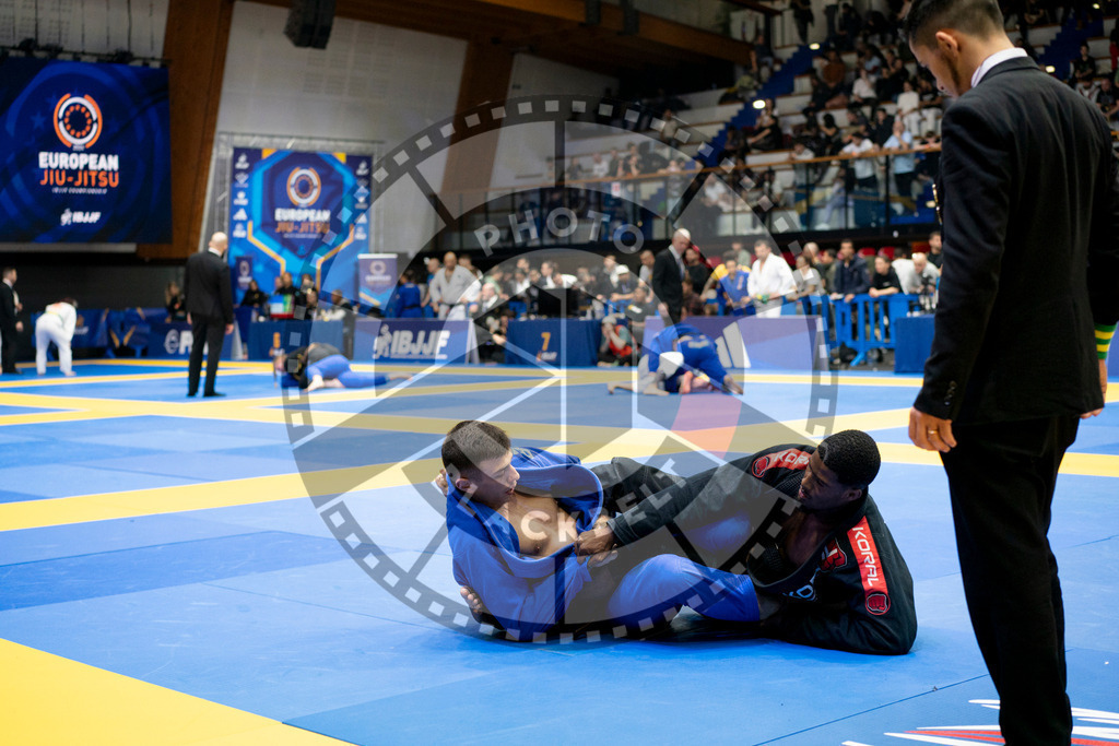 20240124PBB04680 | Fighters compete during the second day of the IBJJF European Championship in Paris, France, on January 24, 2024.