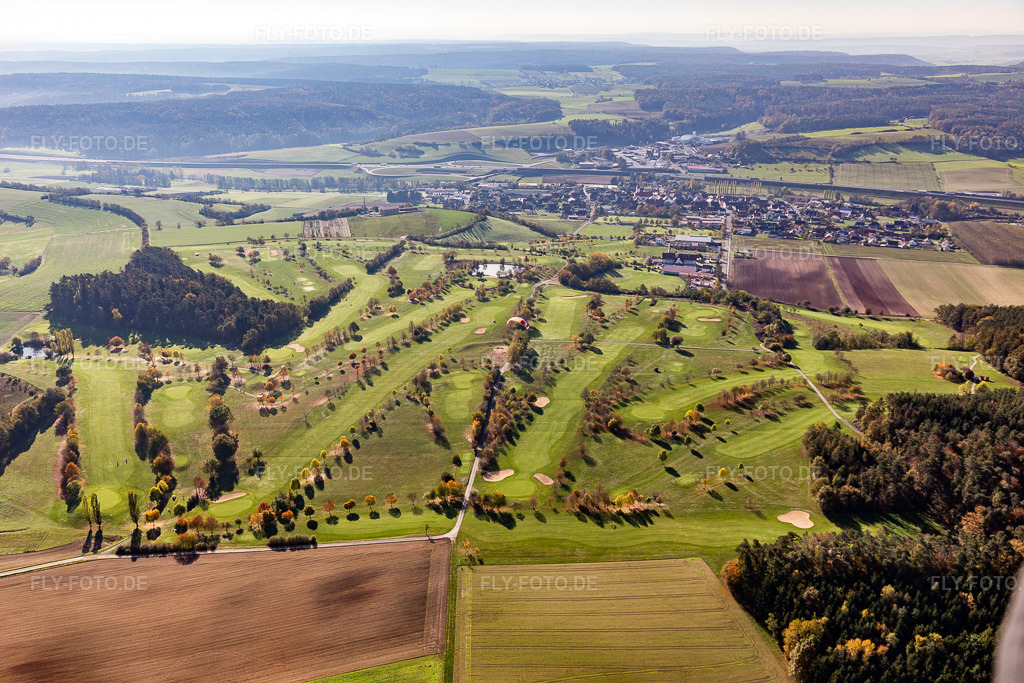 Luftbild: Golfclub Steigerwald e. V in Geiselwind im Bundesland Bayern in Deutschland. Foto: IMG_119562.jpg vom 26.10.2019 durch Werner Riehm/FLY-FOTO.de
