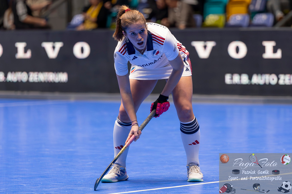 Volvo E.R.B. Final 4 Halbfinale Frauen: Mannheimer HC - Düsseldorfer HC, 25.01.2025 | Sonja Zimmermann (Mannheimer HC #11), Freisteller, Portrait, Porträt, Mannheimer HC - Düsseldorfer HC, Frankfurt, Süwag Arena, 25.1.2025 - Realisiert mit Pictrs.com