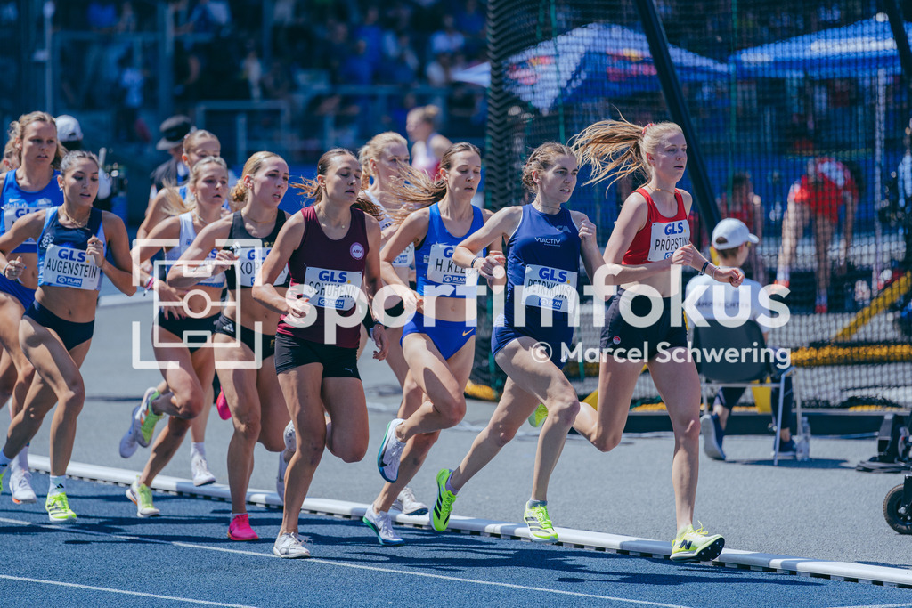 Deutsche Meisterschaften der Frauen und Männer 2026 | 1500-Meter-Lauf, Halbfinale, Deutsche Meisterschaften der Frauen und Männer 2026, Lohrheidestadion Bochum-Wattenscheid, 25.07.2026. Foto: Marcel Schwering / sportimfokus - Realisiert mit Pictrs.com
