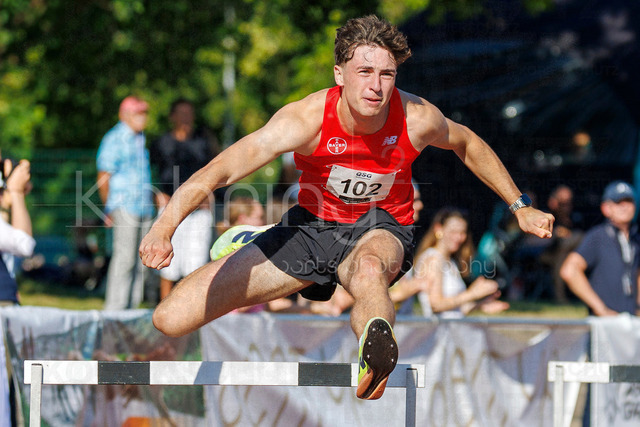 PUMA Fast Arms, Fast Legs; Wetzlar, 10.07.2026 | WETZLAR, GERMANY - JULY 10, 2026 : Philip Steinmann (TSV Bayer o4 Leverkusen) competing in the 400m hurdles during the athletics meeting PUMA Fast Arms, Fast Legs at Stadion Wetzlar on July 10, 2026 in Wetzlar, Germany.