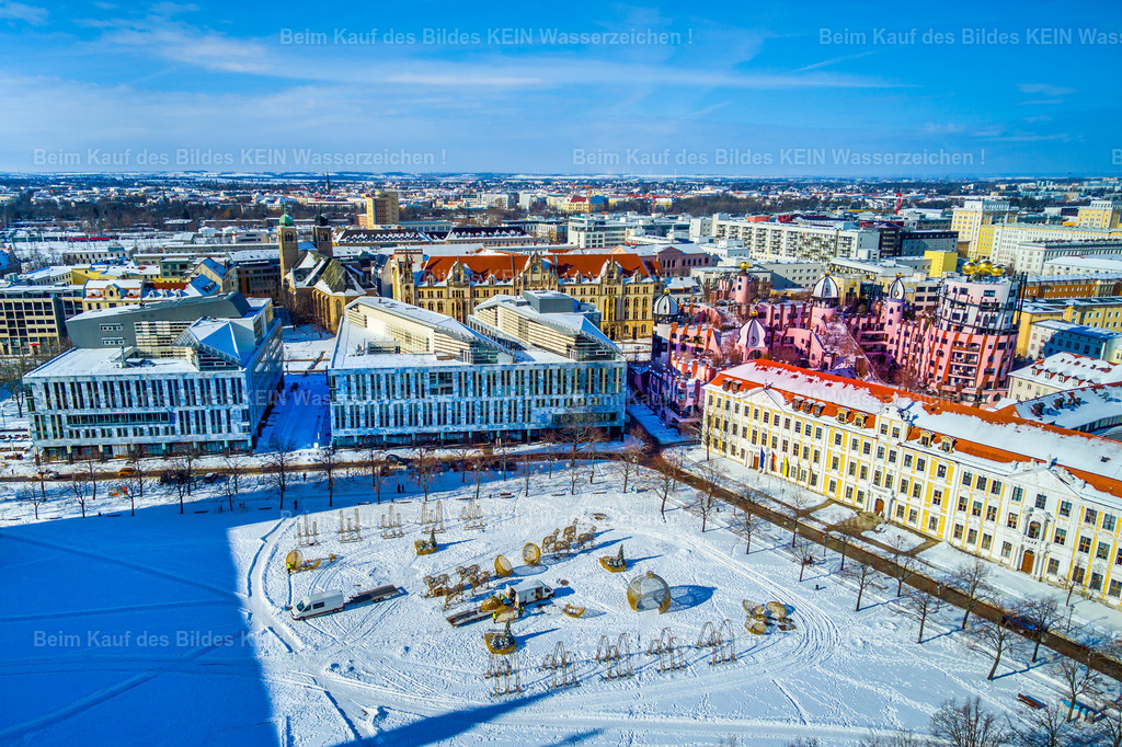 Magdeburg Domplatz Winter-0034 | Domplatz im Winter und Hundertwasserhaus grüne Zitadelle  - Realisiert mit Pictrs.com