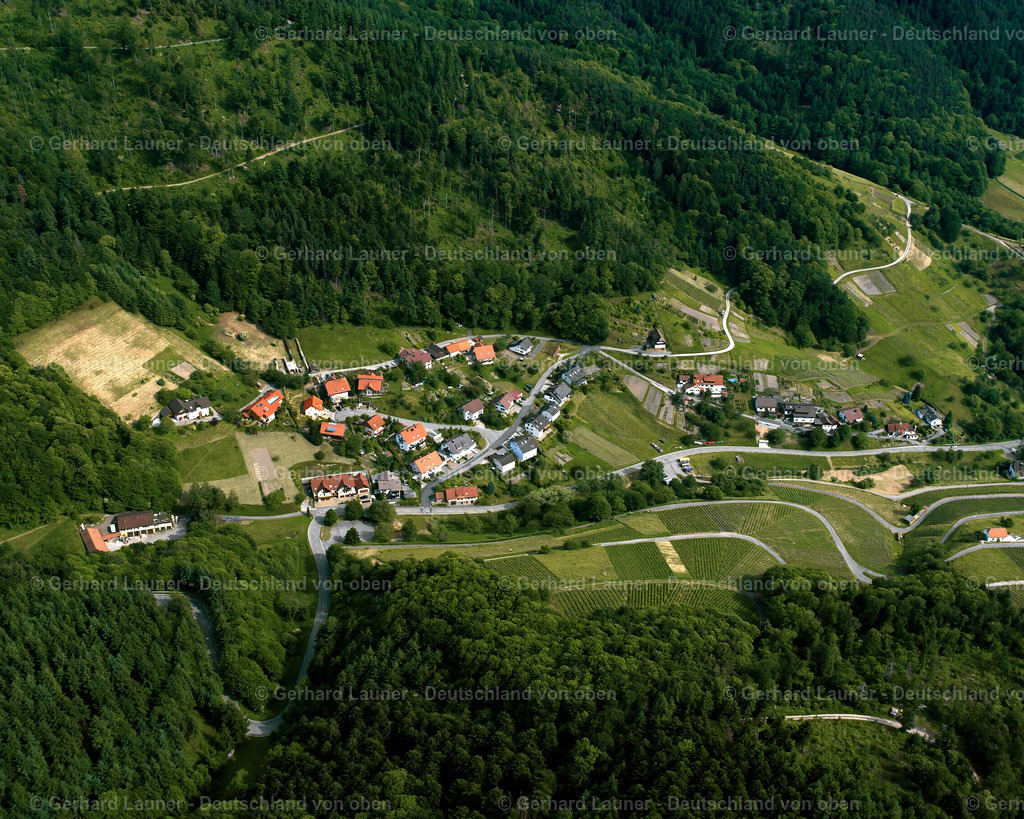 2526042 | BüHLERTAL 01.08.2005 Wald- Gebiete und Forstflächen umsäumen das Siedlungsgebiet des Dorfes in Bühlertal im Bundesland Baden-Württemberg, Deutschland // Village - view on the edge of forested areas in Bühlertal in the state Baden-Wuerttemberg, Germany Foto: Gerhard Launer