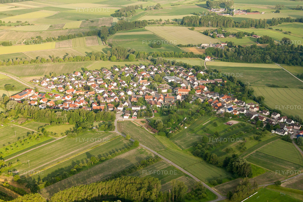 Luftbild: Dorfansicht im Ortsteil Honau in Rheinau im Bundesland Baden-Württemberg in Deutschland. Foto: IMG_28881.jpg vom 14.06.2010 durch Werner Riehm/FLY-FOTO.de
