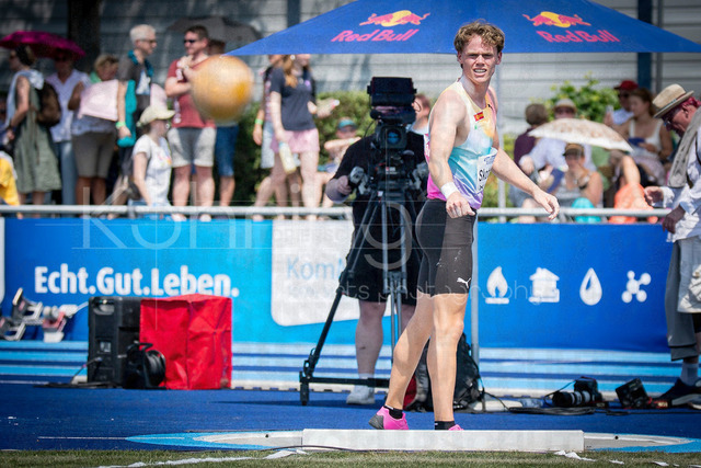 Multisport Event; Ratingen, 27.06.2026 | RATINGEN, GERMANY - JUNE 27, 2026 : Sander Skotheim (NOR / Norway) competing in the decathlon’s shot put during the Multisport Event at Stadion Ratingen on June 27, 2026 in Ratingen, Germany.