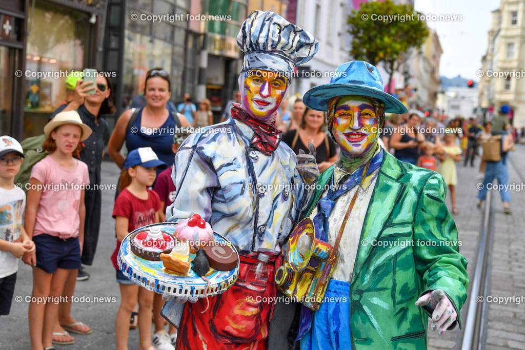 Linz_ 34. Linzer Pflasterspektakel 2022_ 21.07.2022-27 | 21.07.2022, Linz, AUT, 34. Linzer Pflasterspektakel 2022, im Bild diverse Kuenstler