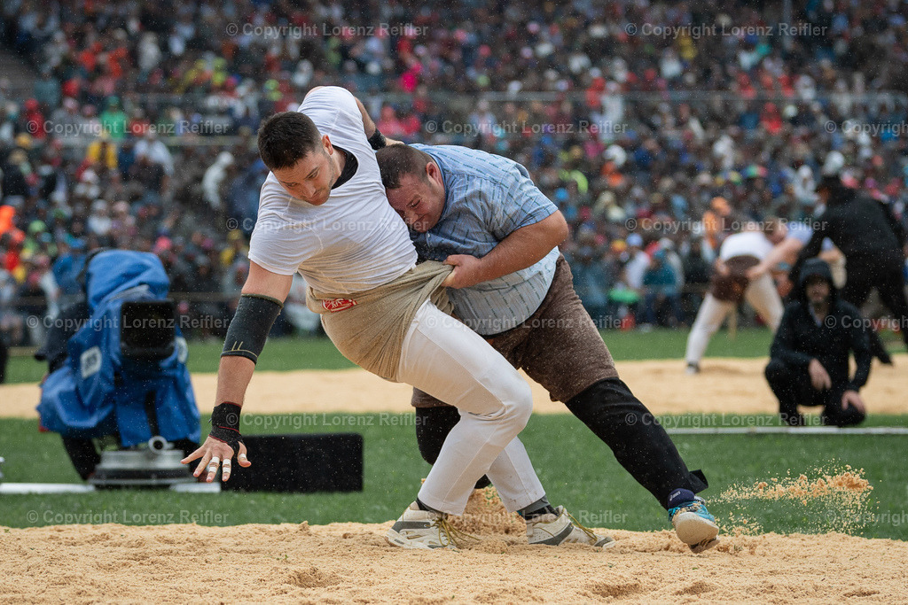 Schwingen -  ESAF Samstag 2025 | Mollis, 30.8.25, Schwingen - ESAF Samstag.Bieri Marcel (l, Edlibach), Schneider Domenic (r, Friltschen)