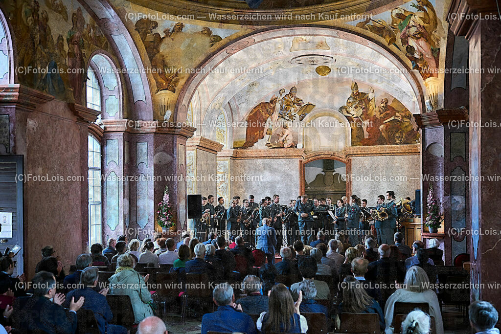 ALP1880_XXXIX_Chopin-Festval_Ausklang_Militaermusik NOe | (C)FotoLois.com, Alois Spandl, XXXIX. internationales CHOPIN-Festival in der Kartause Gaming, AUSKLANG in der Barockbibliothek mit der Militärmusik Niederösterreich unter der Leitung von Militärkapellmeister Oberst Adolf Obendrauf, So 6. August 2023.
