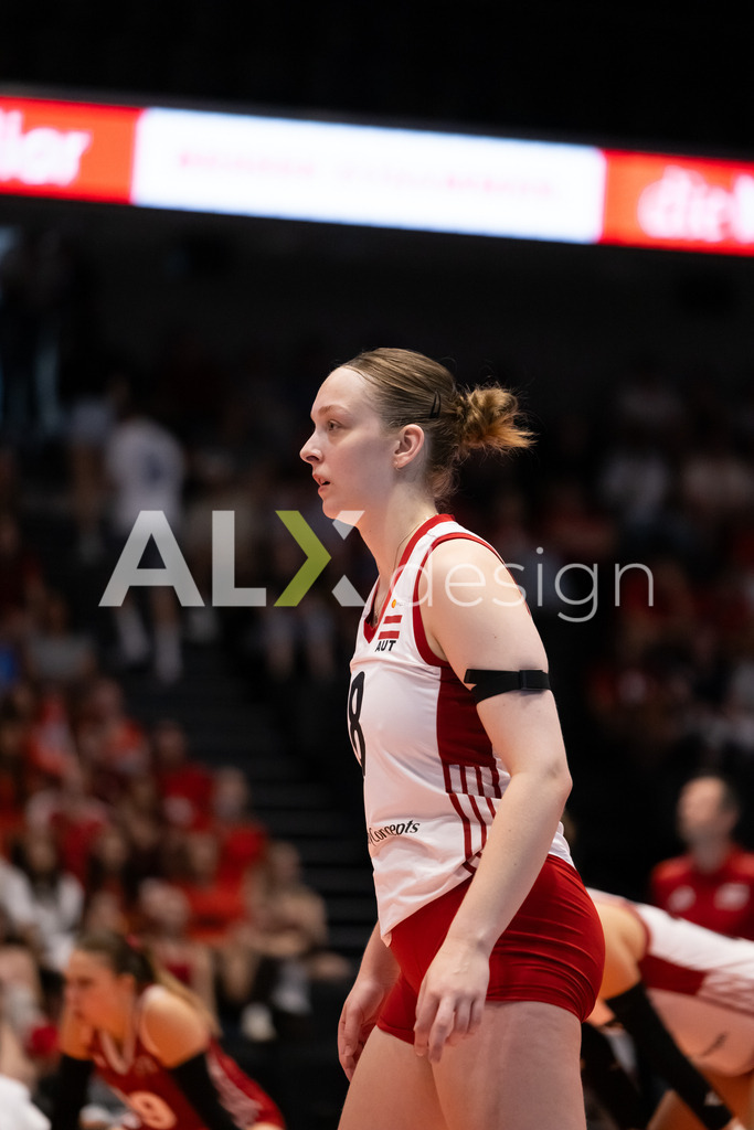 Austria v Switzerland - CEV European League Women | KRIENS, SWITZERLAND - JUNE 14: JANA GÄRTNER of Austria during the CEV European League match between Austria and Switzerland at Pilatus Arena on June 14, 2026 in Kriens, Switzerland. - Realisiert mit Pictrs.com