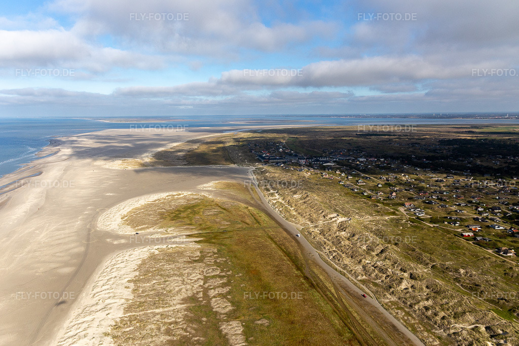 Luftbild: Ortsansicht in Fanø im Bundesland Syddanmark in Dänemark. Foto: IMG_118610.jpg vom 21.09.2019 durch Werner Riehm/FLY-FOTO.de