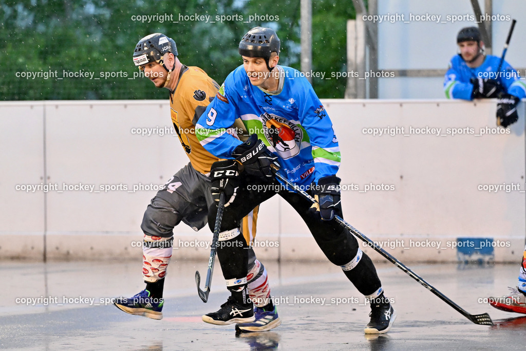ASKÖ Ballhockey Villach vs. VAS Ballhockey | #24 Wucherer Gerald, #9 Wieltschnig Paolo, ASKÖ Ballhockey Villach vs. VAS Ballhockey, ASKÖ Ballhockey Villach vs. VAS Ballhockey am 08.05.2024 in Villach (Sportplatz Landskron), Austria, (Photo by Bernd Stefan)
