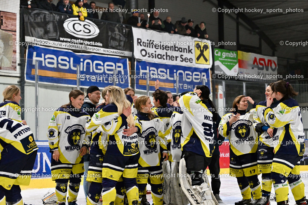 WILDCATS PATERNION & Lady Hawks Siegerehrung-Meisterfeier | Jubel Wildcats Paternion Mannschaft, WILDCATS PATERNION &amp; Lady Hawks Siegerehrung-Meisterfeier, WILDCATS PATERNION &amp; Lady Hawks Siegerehrung-Meisterfeier am 12.03.2025 in Steindorf (Ossiachersee Halle), Austria, (Photo by Bernd Stefan)