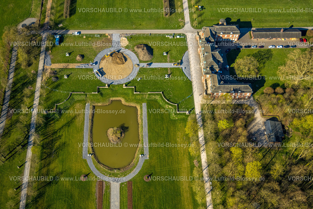 Nordkirchen250400892 | Luftbild, Schloss Nordkirchen, barocke Schlossanlage, Wasserschloss, Baustelle, Nordkirchen, Münsterland, Nordrhein-Westfalen, Deutschland