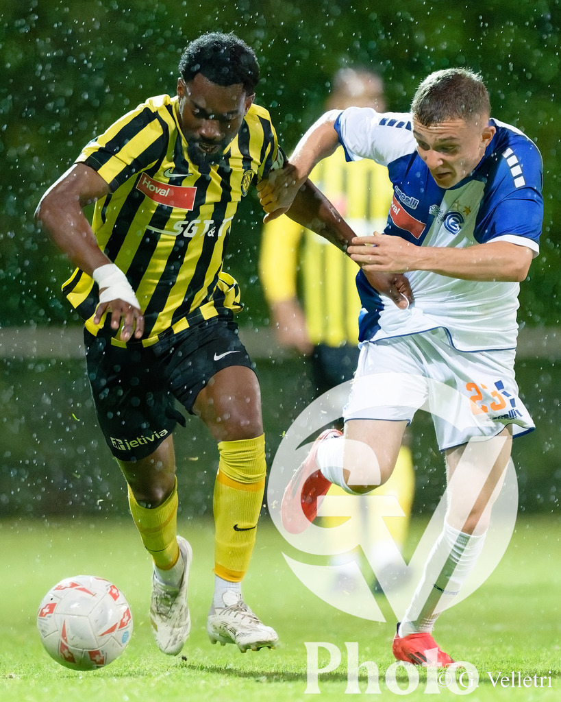 Match de barrage - Meyrin FC v GC Zürich U-21 | during the Match de barrage game between Meyrin FC and GC Zürich U-21 at Stade des Arbères in Meyrin, Switzerland