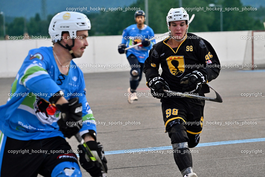 ASKÖ Hockey Villach vs. VAS Ballhockey  | #98 Smoliner Tobias VAS Villach, ASKÖ Hockey Villach vs. VAS Ballhockey , ASKÖ Hockey Villach vs. VAS Ballhockey  am 06.07.2025 in Villach (Alpen Arena ), Austria, (Photo by Bernd Stefan)