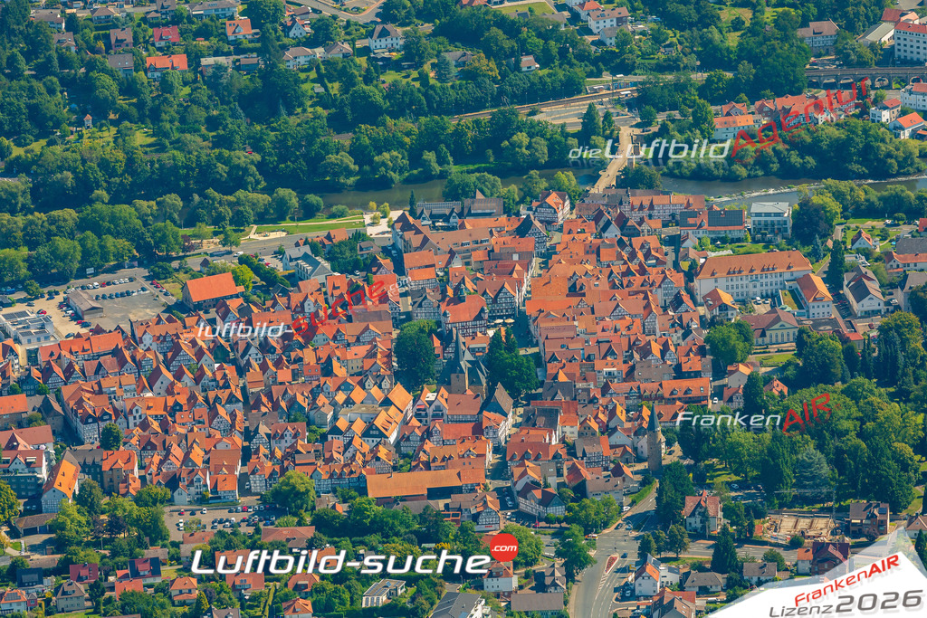 Schöne Luftaufnahme als Geschenk in Altstadt Melsungen - Die Luftbildaufnahme wurde 2025 vom UL-Flugzeug heraus erstellt ( keine Drohne ) - Hochauflösende Luftaufnahme -Nicht vergleichbar mit Google Maps oder Satelittenbilder- Die Geschenkidee !Mit Lizenz und Bildrechte bestellbar