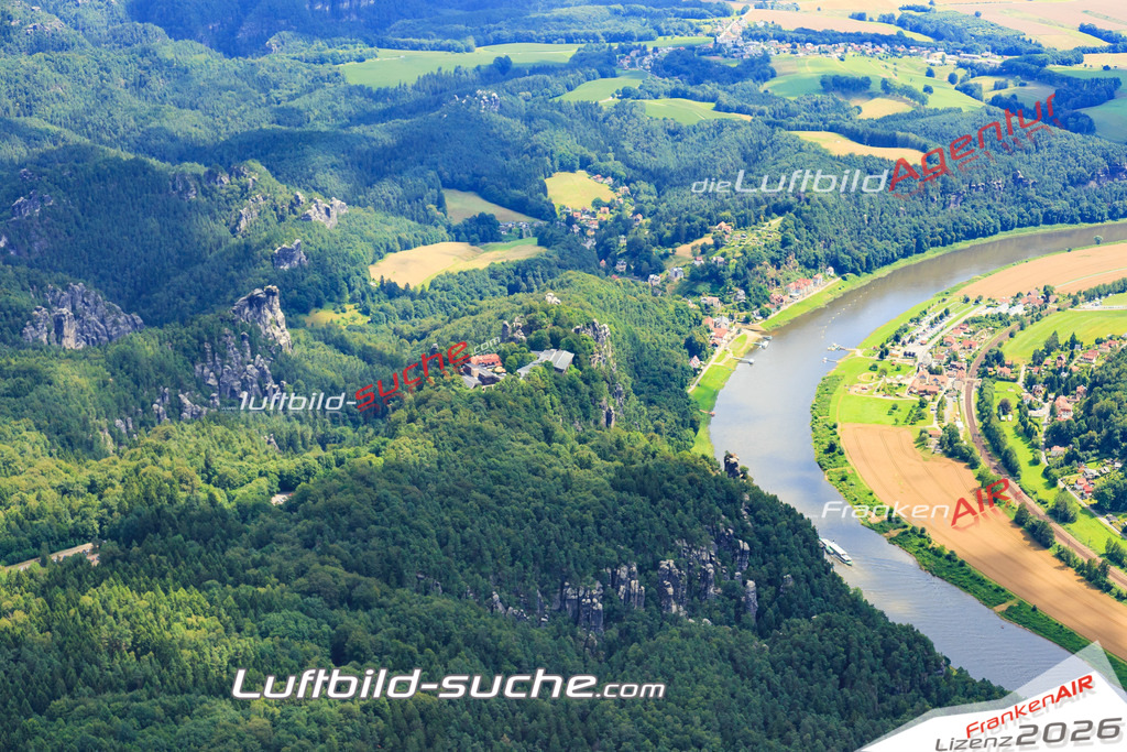 Luftbild von Bastei Saechsische-schweiz - Luftaufnahme wurde 2016 von https://frankenair.de mittels Flugzeug (keine Drohne) erstellt - die Geschenkidee