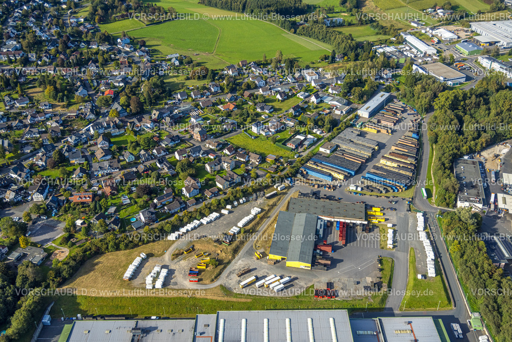 Kreuztal230911767 | Luftbild, Krombacher Logistic Container Lagerplatz Littfeld, Krombach, Kreuztal, Siegerland, Nordrhein-Westfalen, Deutschland