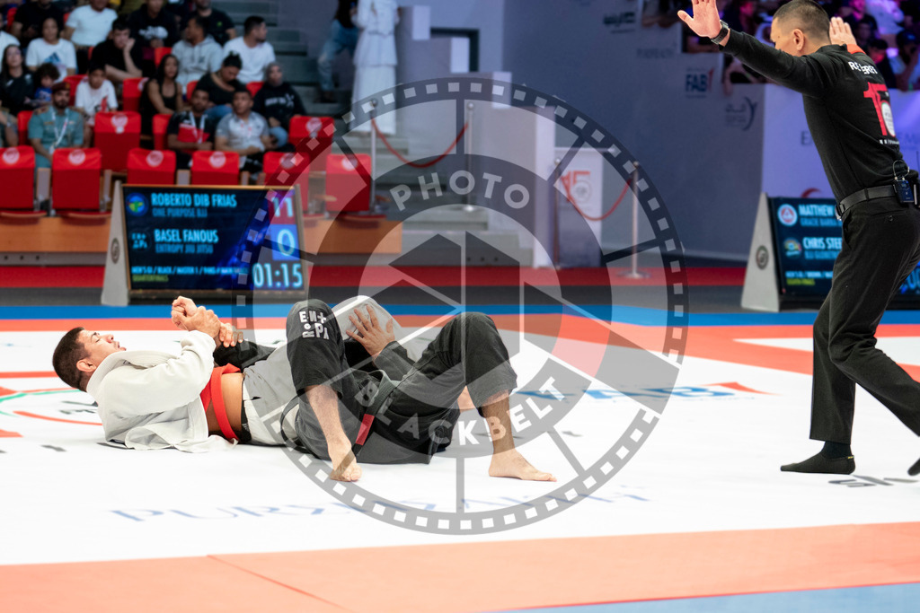 20231107PBB5618 | Fighters compete during the AJP World Master Championship in the Mubadala Arena in Abu Dhabi, Arab United Emirates, on November 7, 2023.