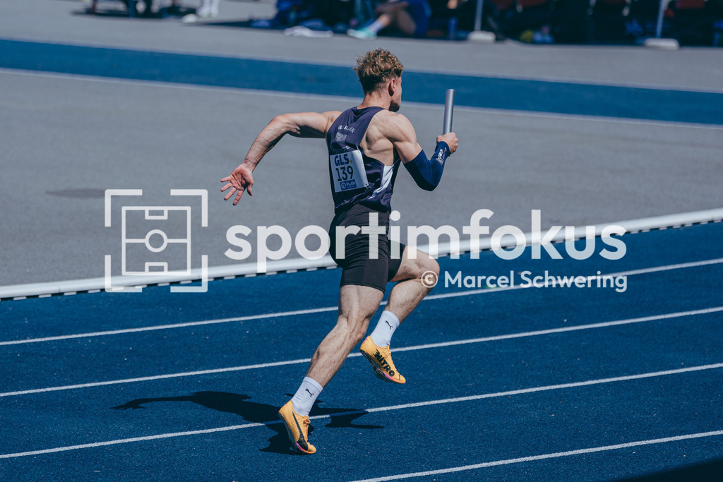 Deutsche Meisterschaften U20 / U16 2026 | Marcel Drews, Berlin Athletics Capital Club, 139, 4x100-Meter-Staffel, Deutsche Meisterschaften der U20 &amp; U16 2026, Lohrheidestadion Bochum-Wattenscheid, 10.07.2026. Foto: Marcel Schwering / sportimfokus - Realisiert mit Pictrs.com
