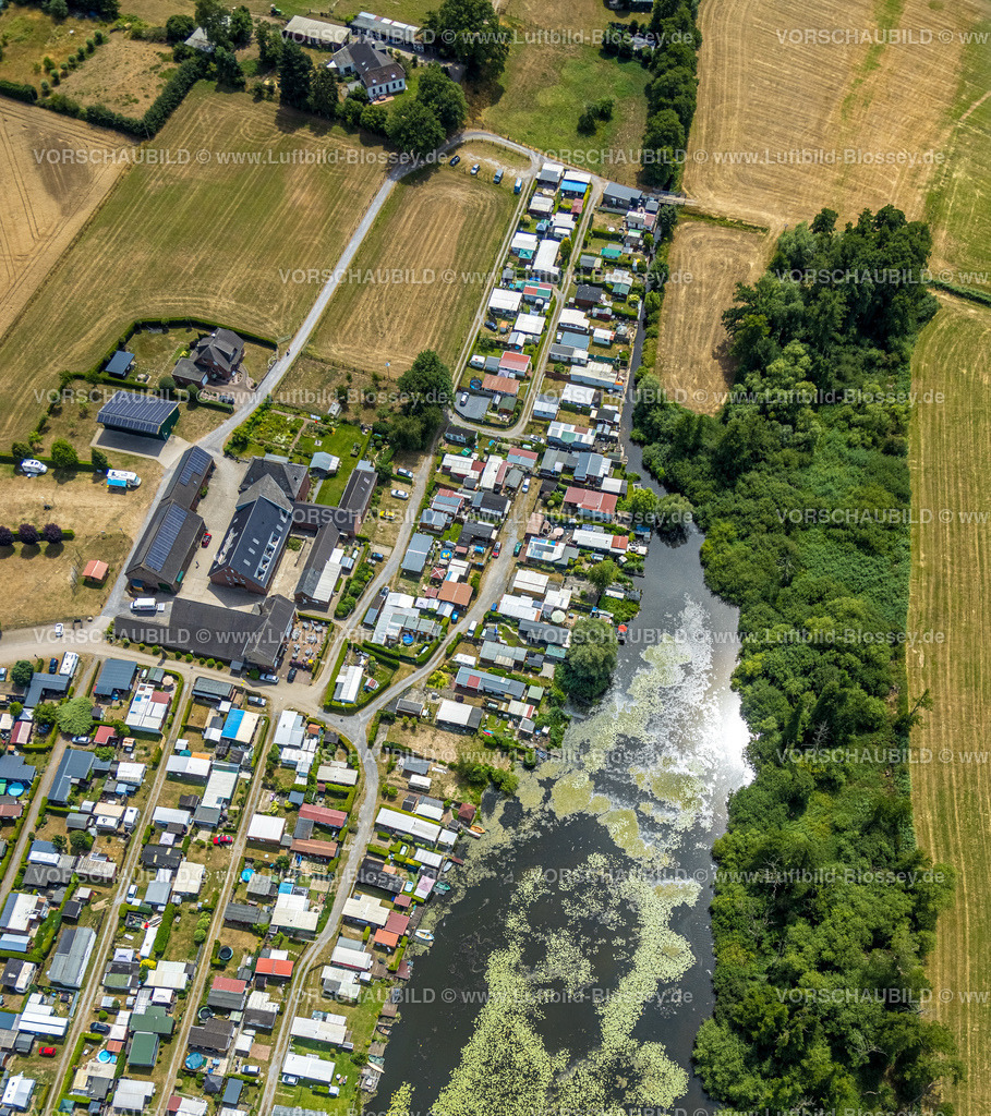Hamminkeln220703599 | Luftbild, Campingplatz Hagener Meer, mit Algenplage, Mehrhoog, Hamminkeln, Niederrhein, Nordrhein-Westfalen, Deutschland