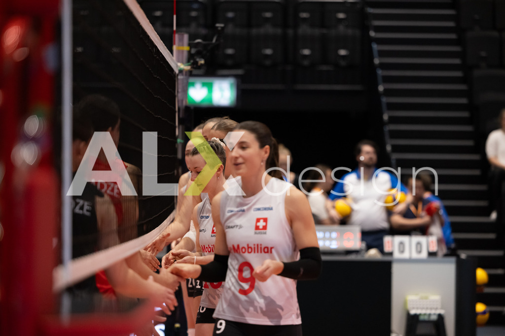 Georgia v Switzerland - CEV European League Women | KRIENS, SWITZERLAND - JUNE 12: SARINA WIELAND of Switzerland during the CEV European League match between Georgia and Switzerland at Pilatus Arena on June 12, 2026 in Kriens, Switzerland. - Realisiert mit Pictrs.com