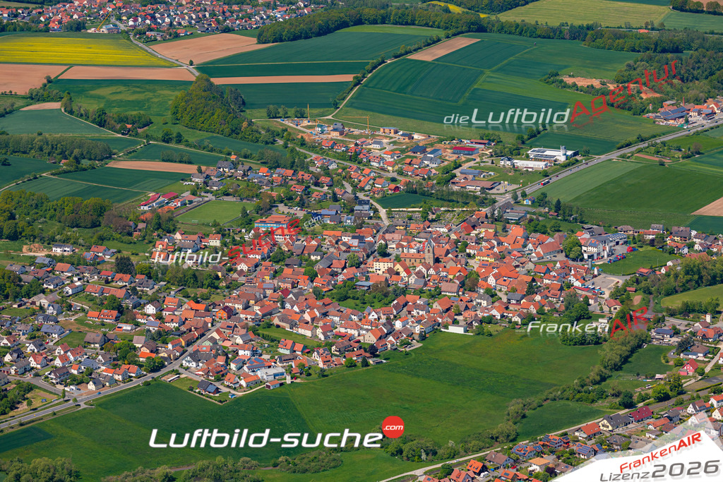Das Luftbild der Stadt Reckendorf wurde 2019 vom Flugzeug heraus erstellt (keine Drohne) Aufnahmehöhe ca.400 Meter- hohe Auflösung- beste Druck-Qualität garantiert!