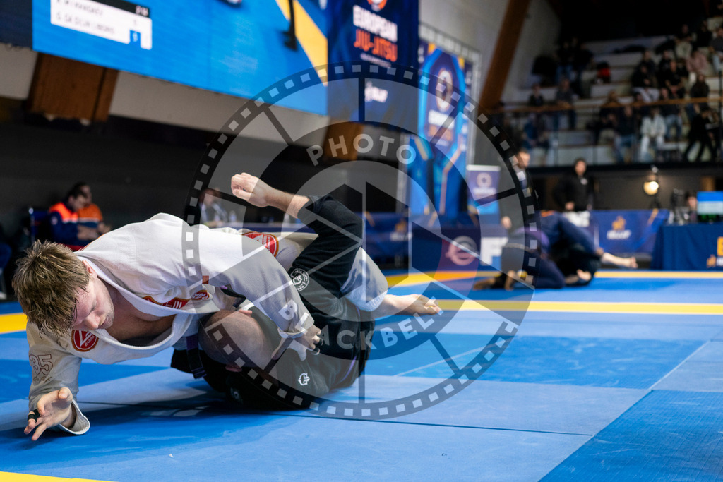 20240123PBB01854 | Fighters compete during the second day of the IBJJF European Championship in Paris, France, on January 23, 2024.