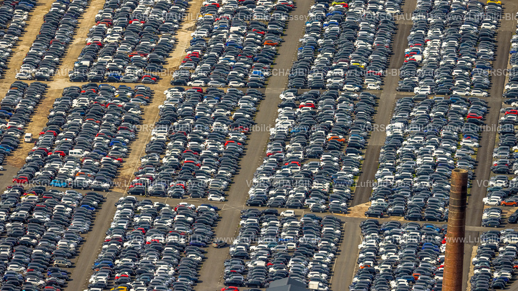Dortmund231000892 | Luftbild, Autokontor Bayern GmbH Logistikdienst, PKW Lagerung Großparkplatz, Lindenhorst, Dortmund, Ruhrgebiet, Nordrhein-Westfalen, Deutschland