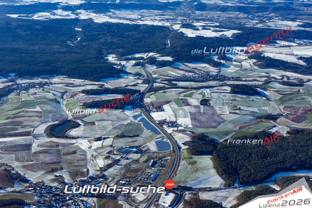 Die Luftbildaufnahme Unterbruecklein - Neudrossenfeld wurde 2019 mittels Flugzeug (keine Drohne) erstellt. Perfekte Schärfe und Druck- Ergebnisse- Garantiert!