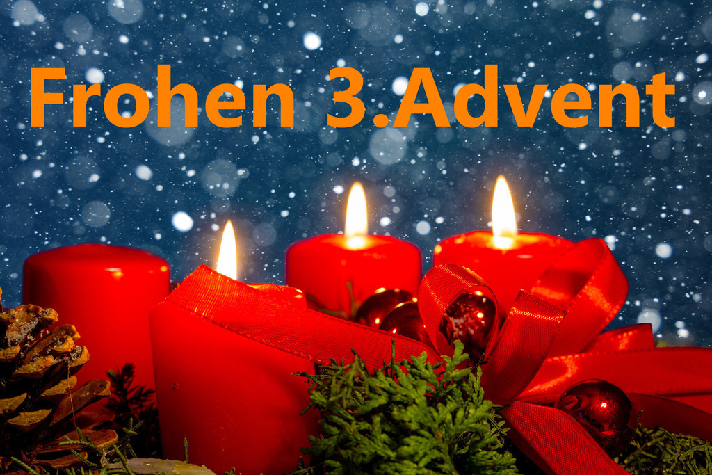 Adventsgrüße Dritter Advent: Adventskranz mit Schriftzug FROHEN 3. ADVENT | Adventsgrüße Dritter Advent: Adventskranz mit Schriftzug FROHEN 3. ADVENT - Realisiert mit Pictrs.com
